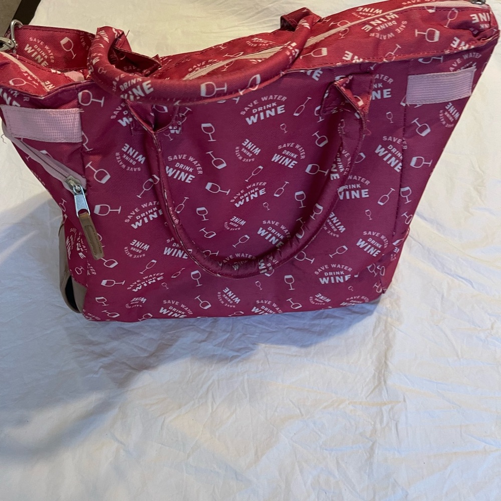 Chic Pink Tote Bag with Glossy Finish